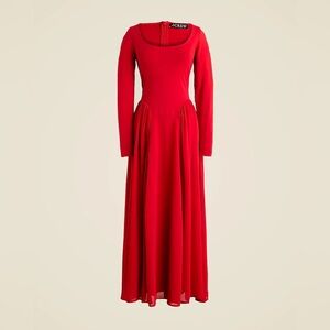 NWT J.Crew Ballet Dress With Chiffon Skirt Persian Red Size Medium